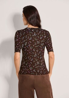 Pull en maille fine avec motif floral thumbnail 4