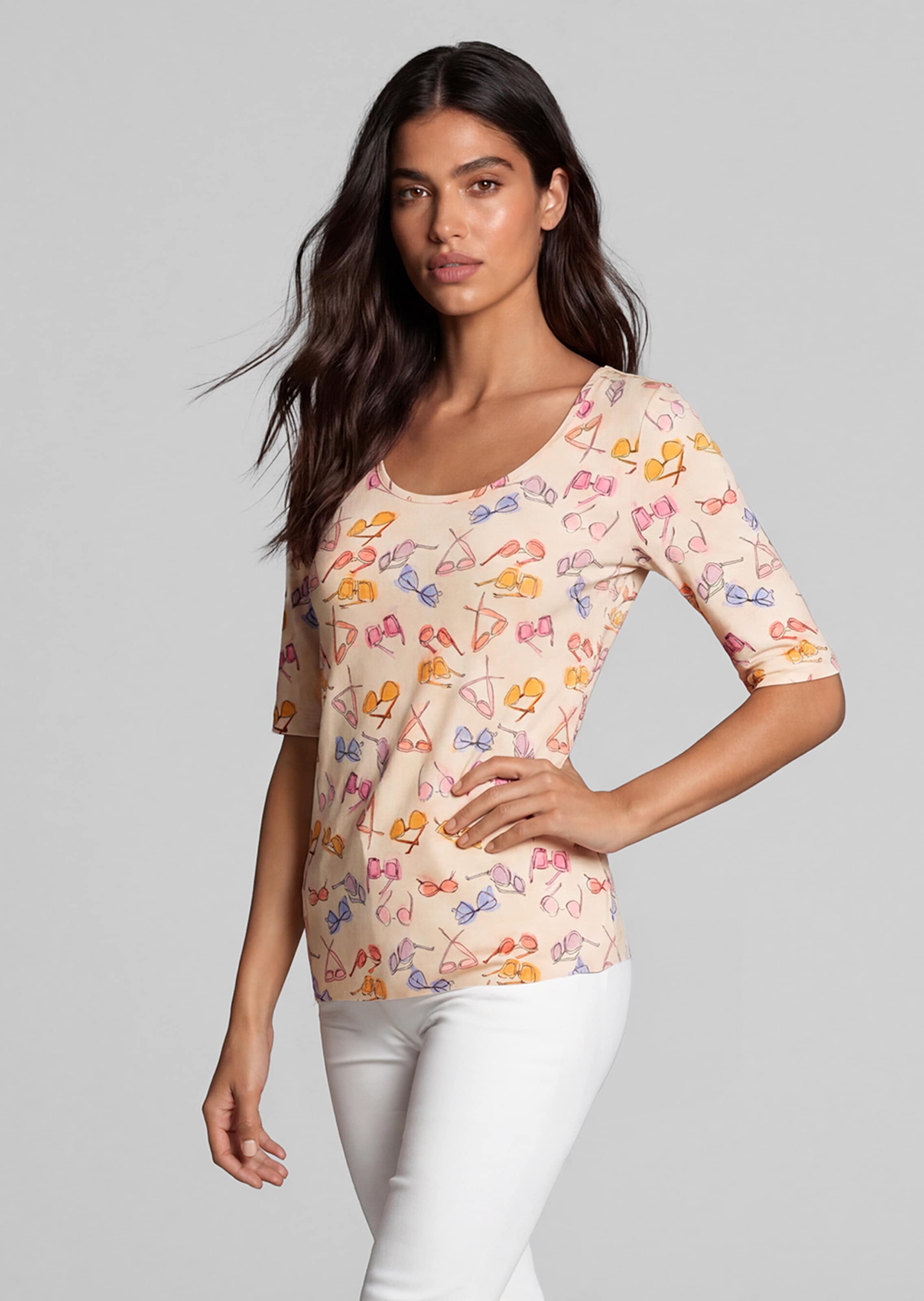 Kurzarm-Shirt mit Sommerprint
