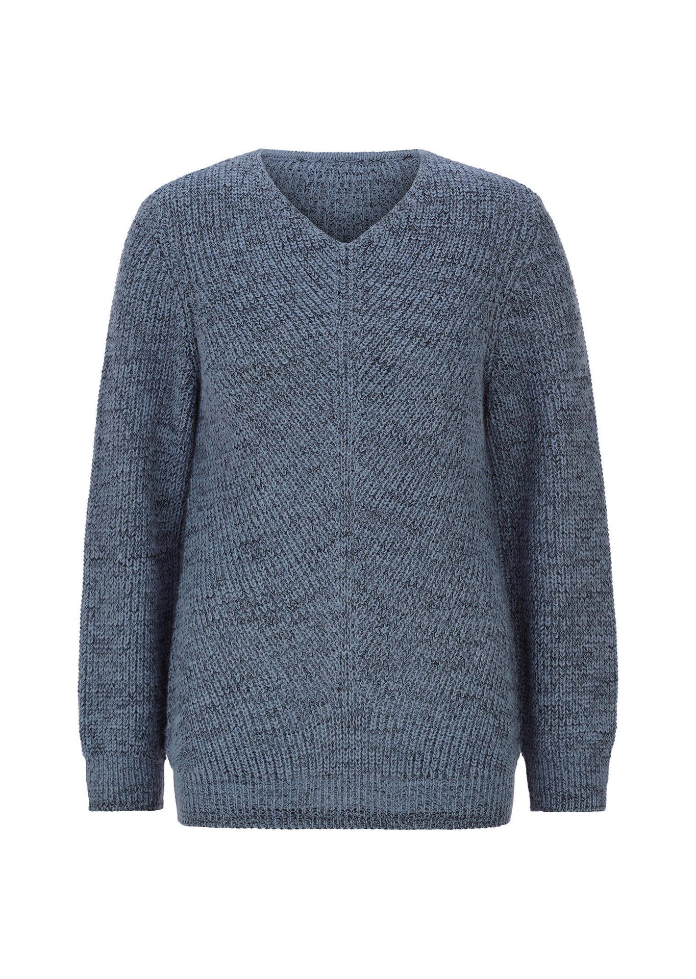 Tricot pullover met naadloze V-hals