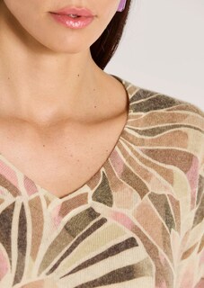 V-Pullover mit Floral-Print thumbnail 6