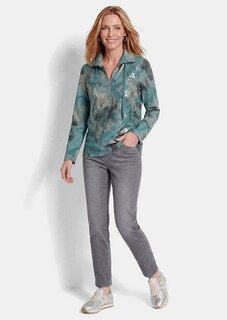 Sweatshirt mit Aquarell-Druck und Glanzeffekt thumbnail 2