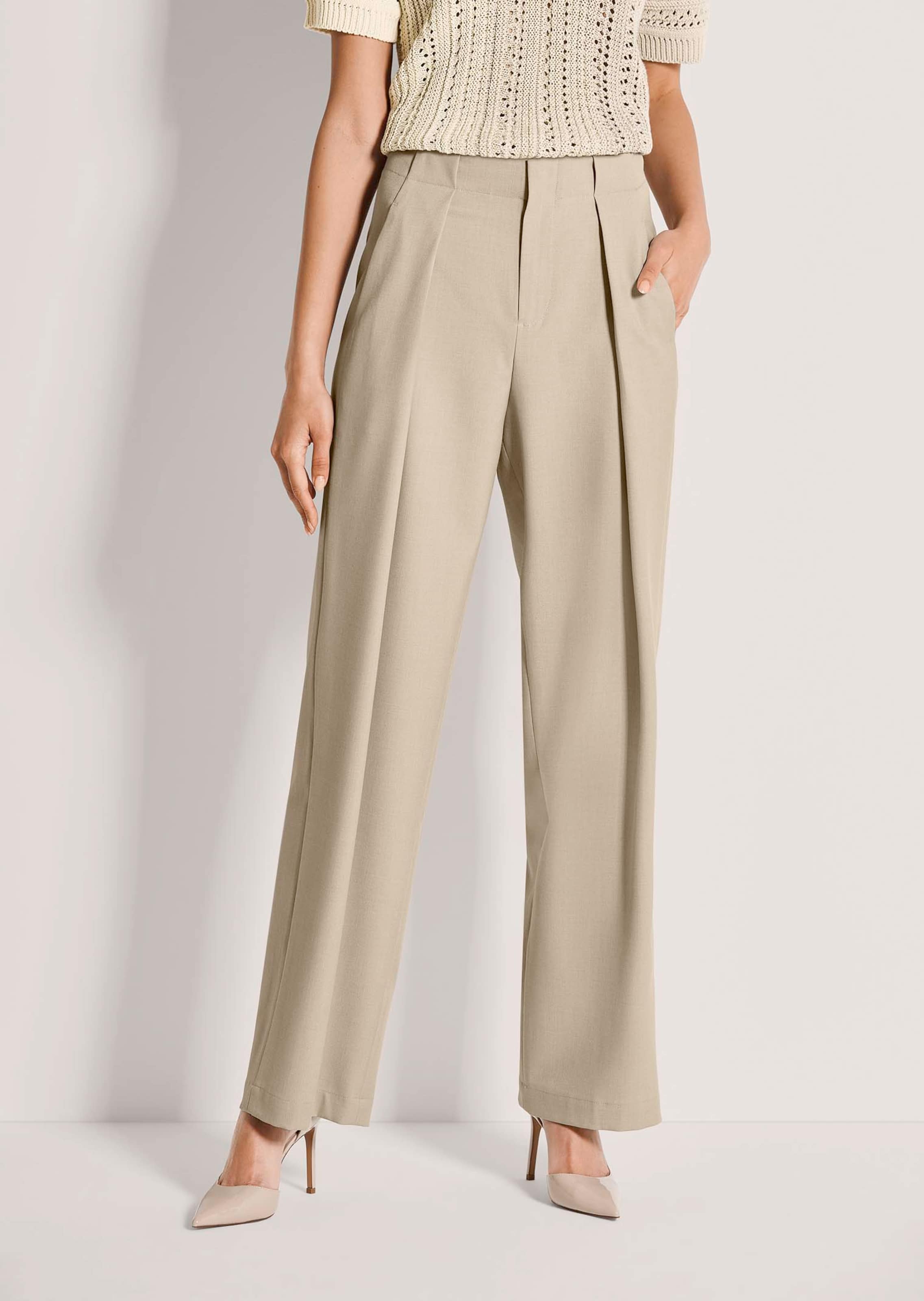 Highwaist-Hose mit weitem Bein
