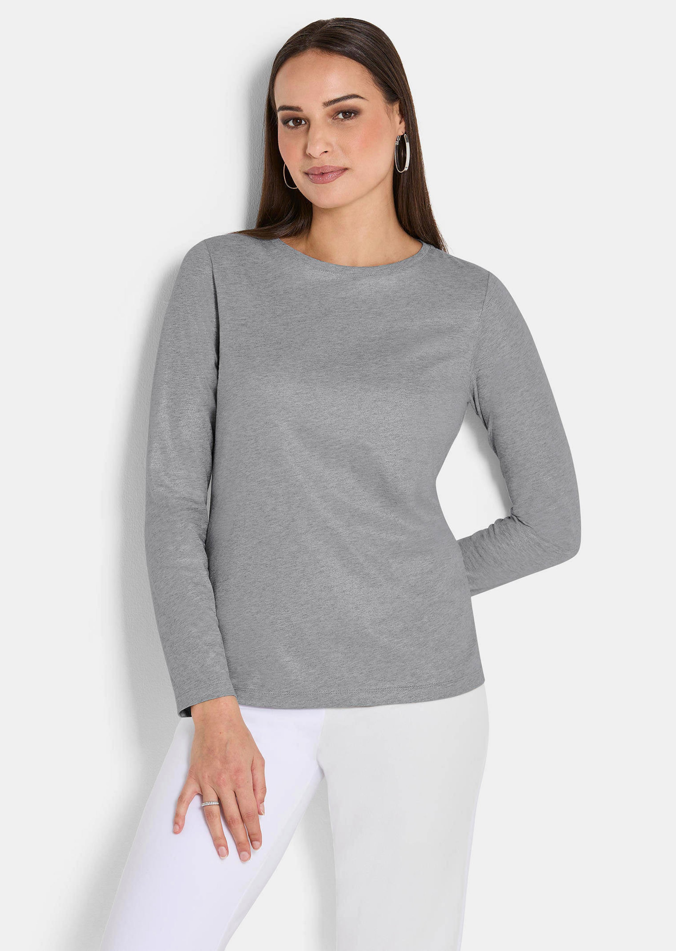 Langarm-Shirt aus reiner Baumwolle