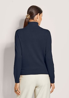 Pull en maille fine avec viscose et élasthanne thumbnail 4