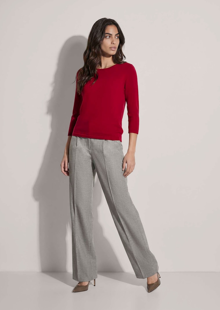 Pure cashmere jumper with 3/4 sleeves