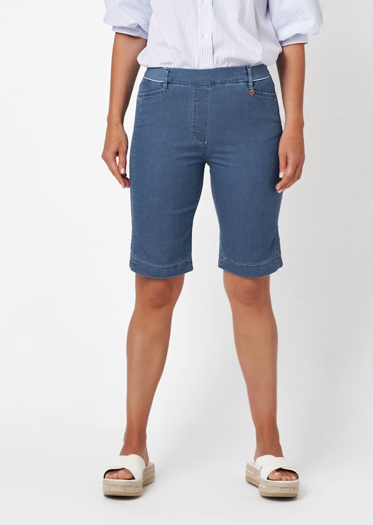 Jeansbermuda van licht denim