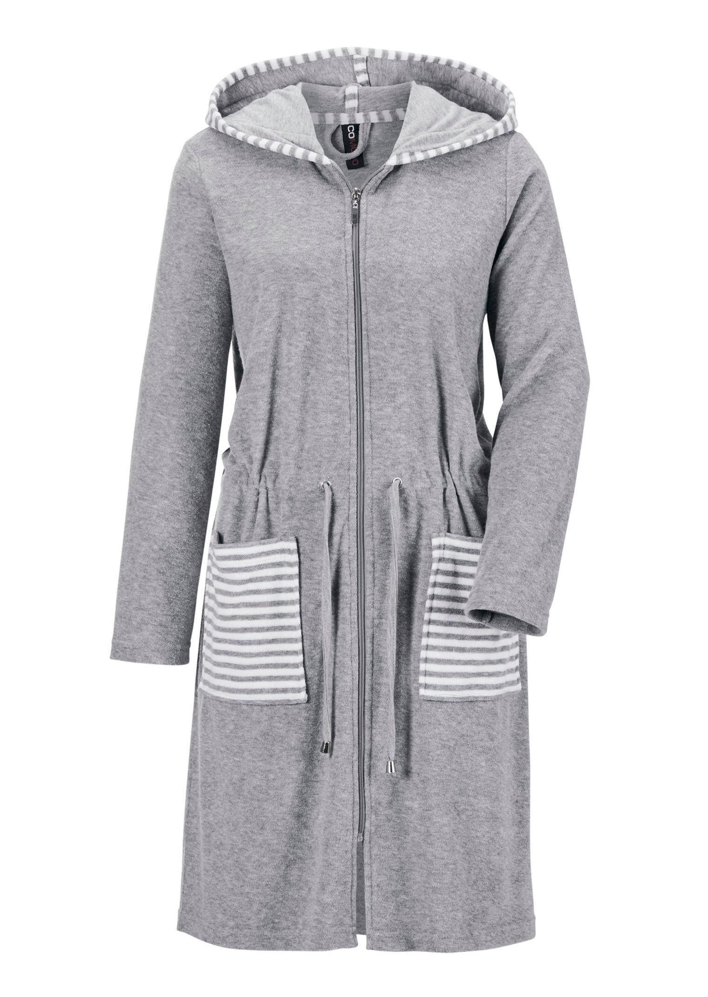 Manteau d'intérieur en éponge avec zip et capuche
