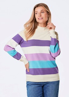 Pull en tricot orné de rayures thumbnail 1
