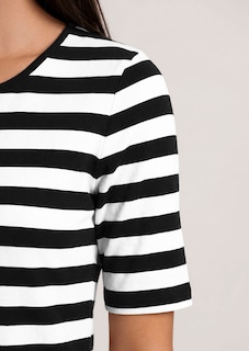 Gestreept shirt met brede strepen thumbnail 6