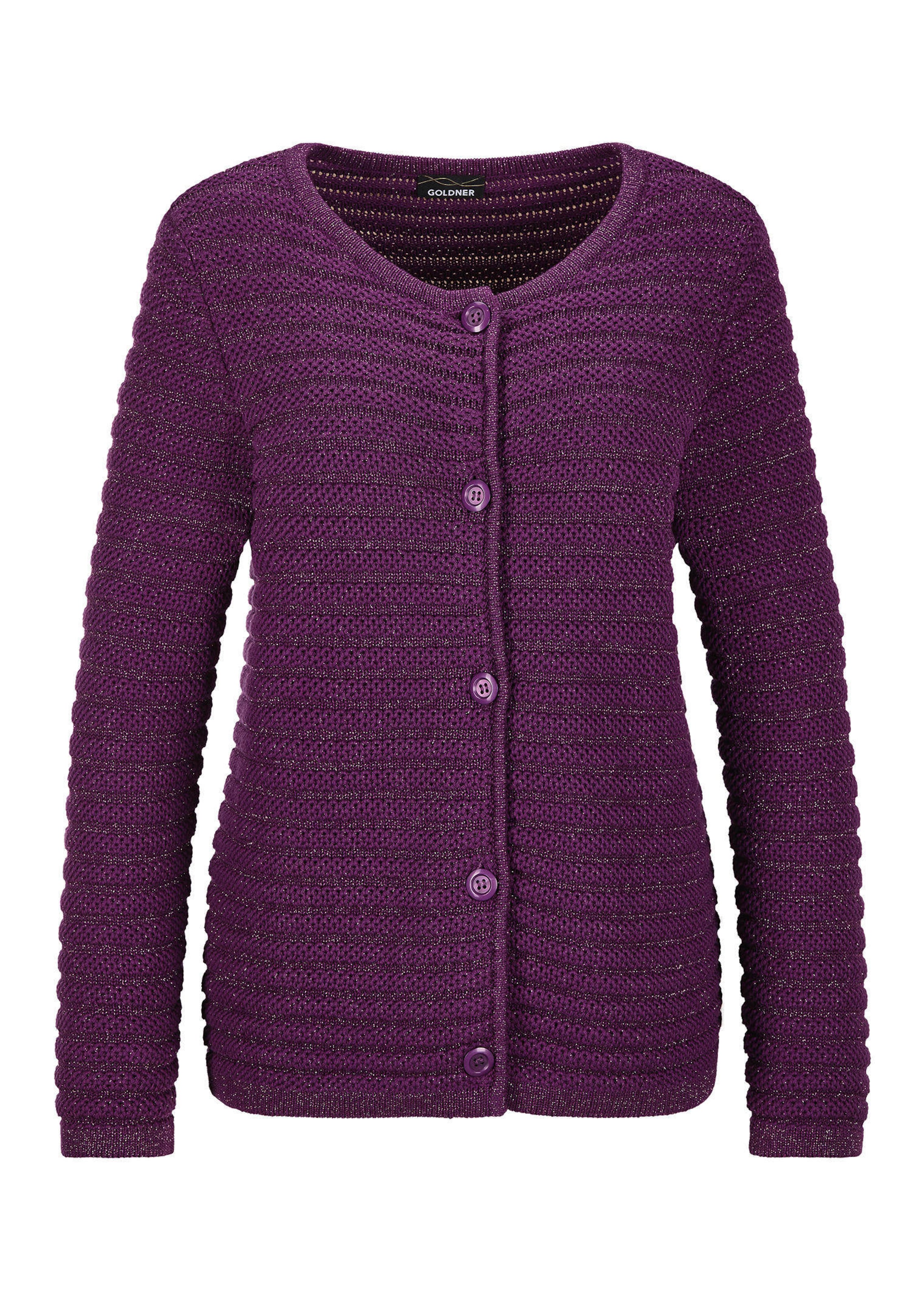 Veste en tricot en coton et fils Lurex