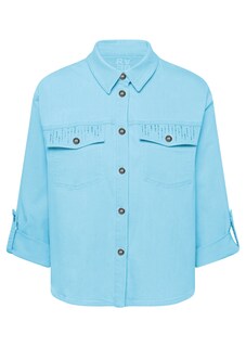 Jeansblouse met glinsterende klepzakken thumbnail 6
