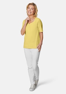 T-shirt avec charmante encolure et pierres décoratives thumbnail 2
