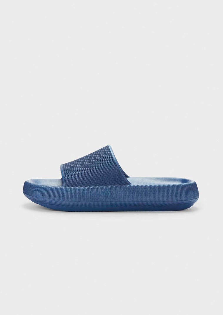 Badslippers met zool met grip