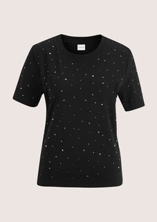 Rundhals-Shirt mit Strass thumbnail 7