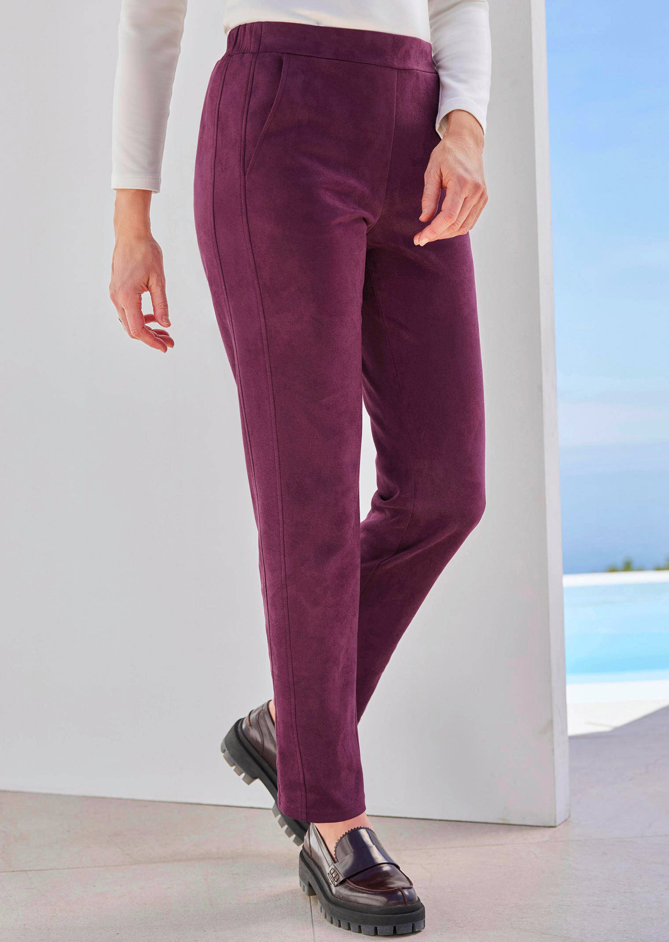 Pantalon LOUISA aspect velours de cuir thumbnail 7