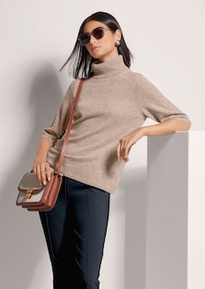 Kaschmirpullover mit Rollkragen und Halbarm thumbnail 5