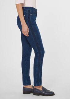 Schlanke Stretch-Jeans mit seitlicher Dekoration thumbnail 5