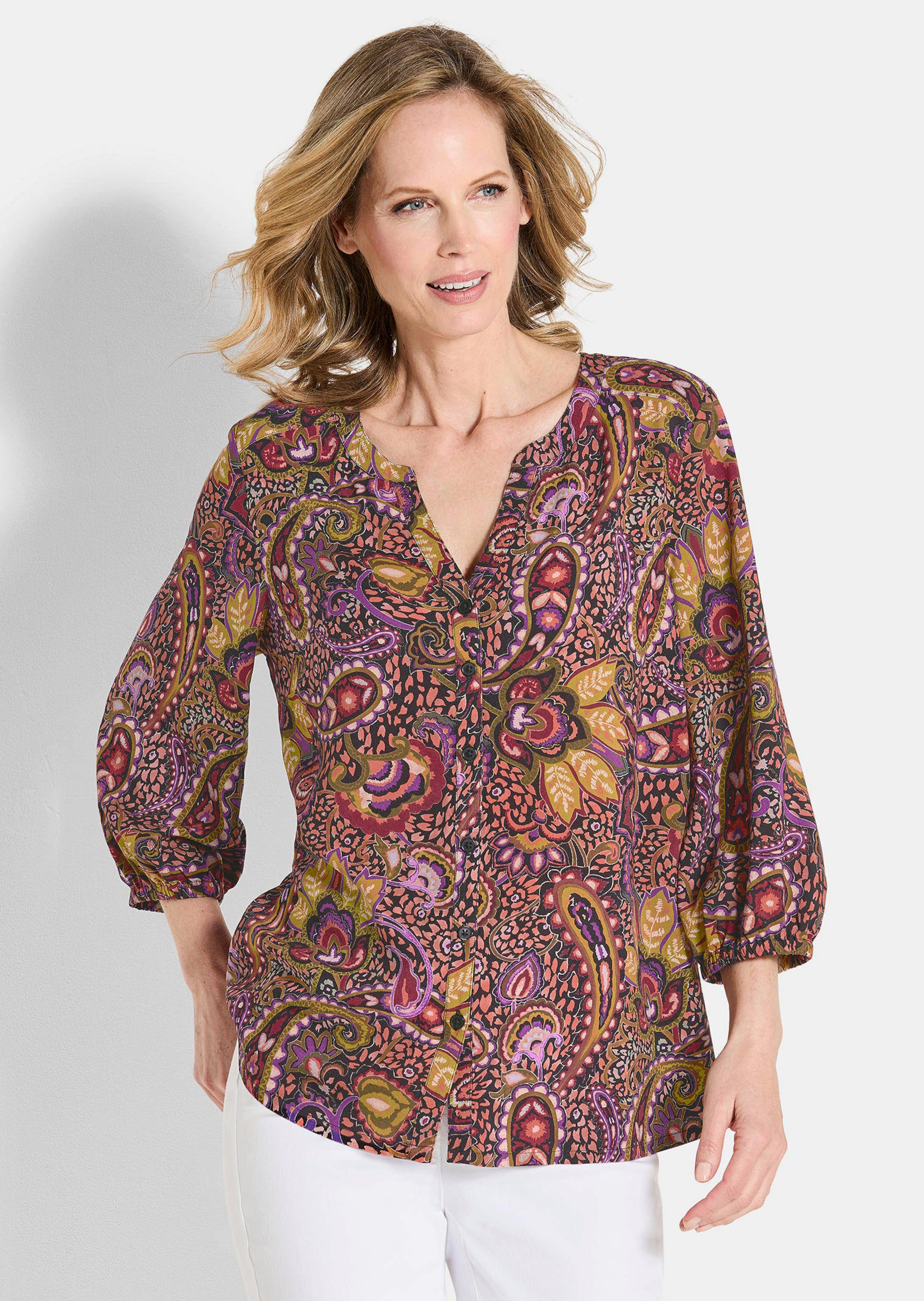 Blouse van pure viscose
