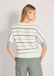 Feinstrick-Pullover mit Glanzstreifen thumbnail 4