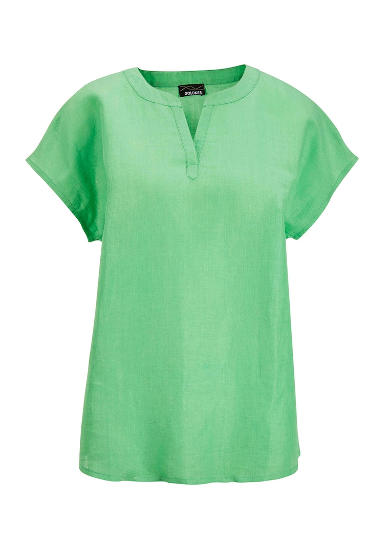 Bluse aus Baumwoll-Leinen-Mischung