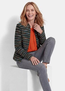 Jacke aus Jersey in Bouclé-Optik thumbnail 4