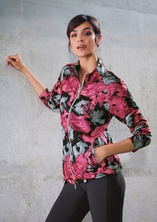 Sporty jacket with floral print thumbnail 1