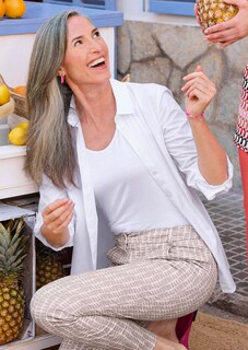 Blouse classique avec manches à retrousser thumbnail 7