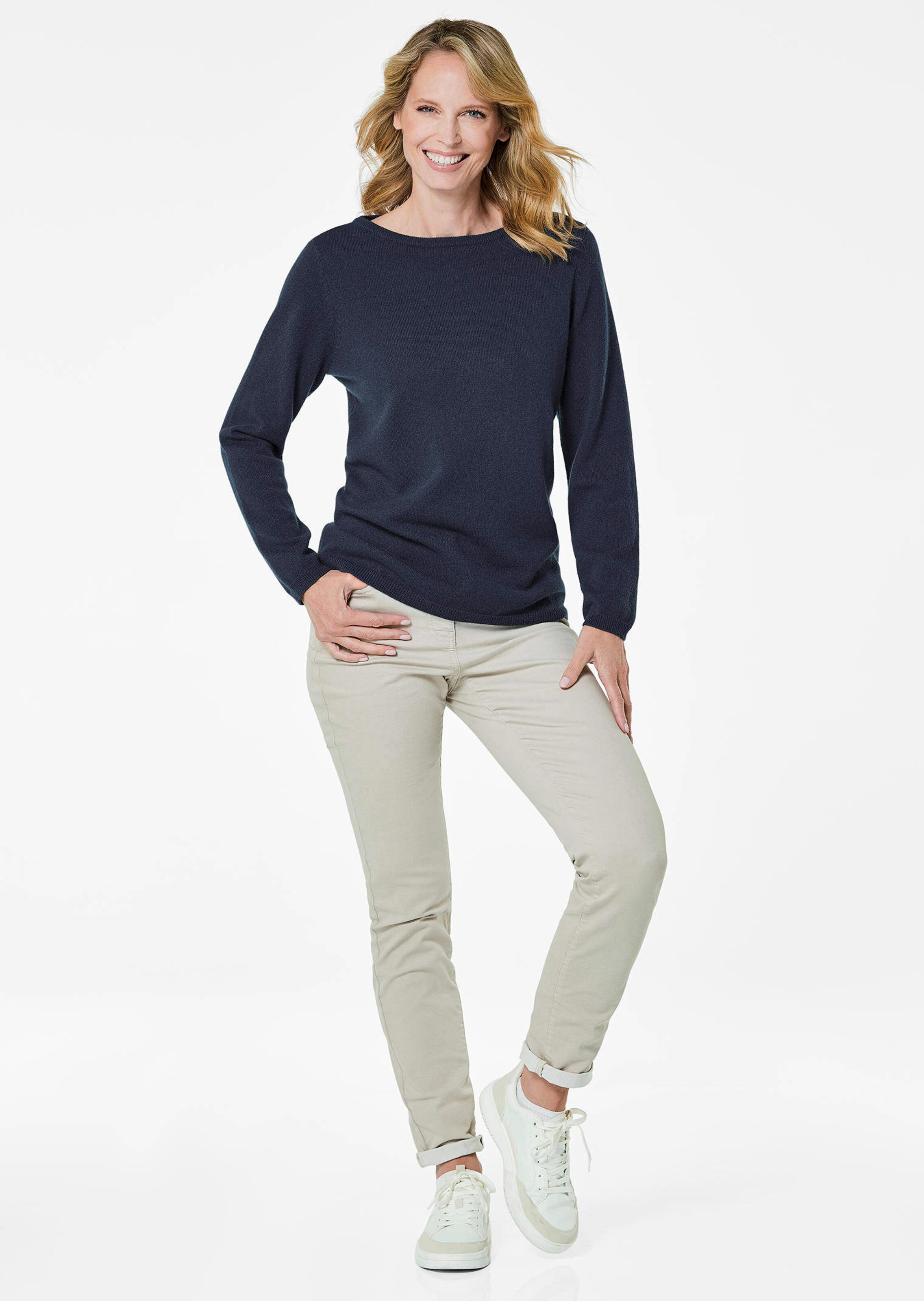 Pullover van kasjmier met boothals thumbnail 2