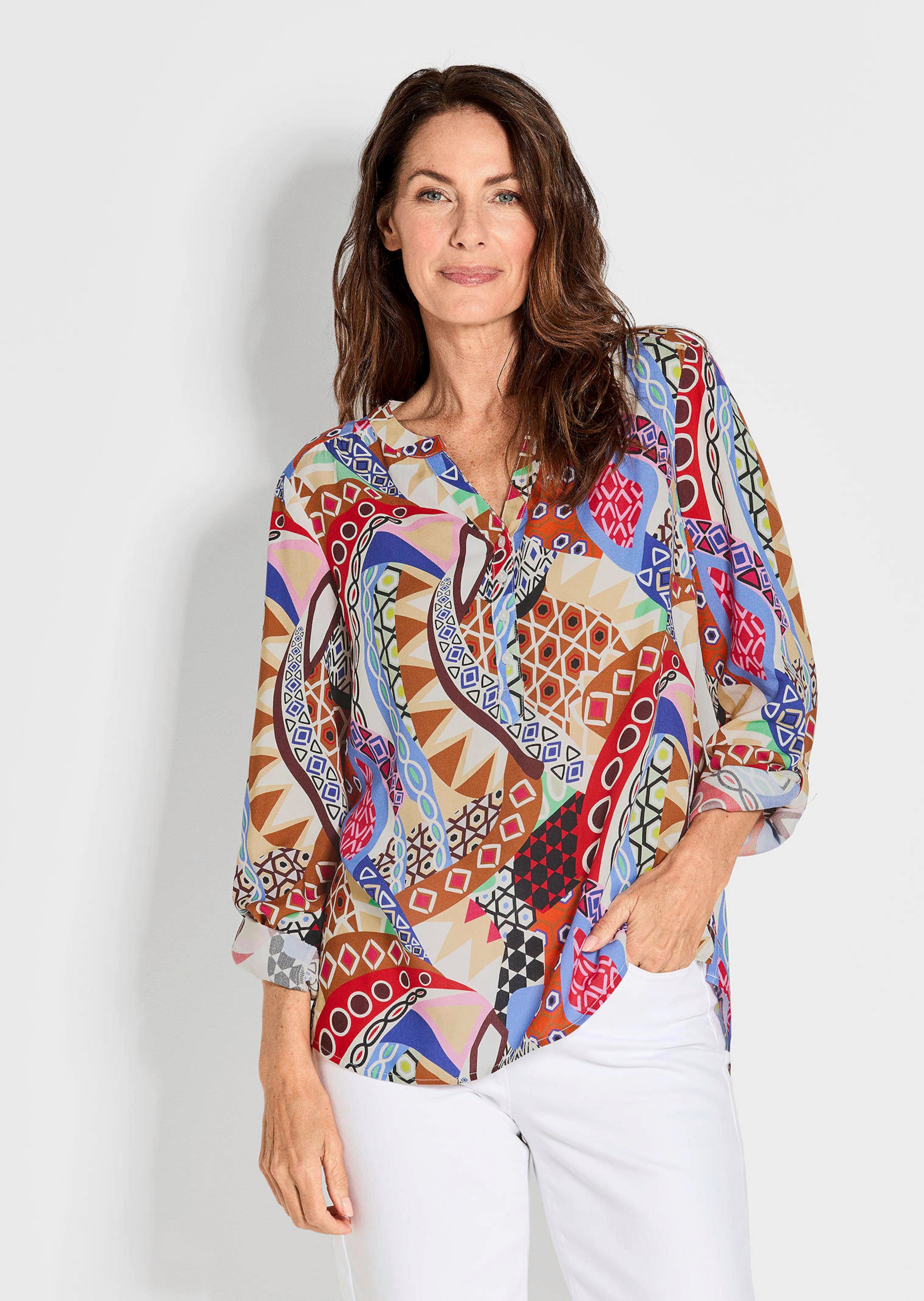 Druckbluse im Unikat-Print