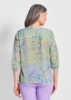 Druckbluse mit Paisley-Muster thumbnail 3