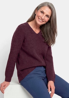 Strickpullover mit nahtlosem V-Ausschnitt thumbnail 4