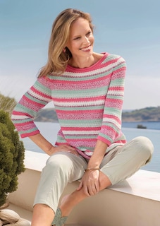 Ringelpullover mit U-Boot-Ausschnitt thumbnail 7