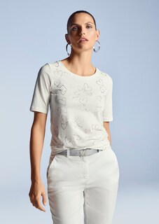 T-shirt met hartjesprint thumbnail 1