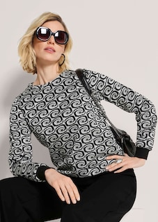 Sweatshirt mit Retro-Muster thumbnail 5