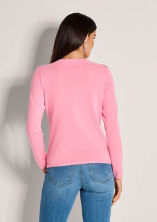 Fine knit crew neck jumper thumbnail 3