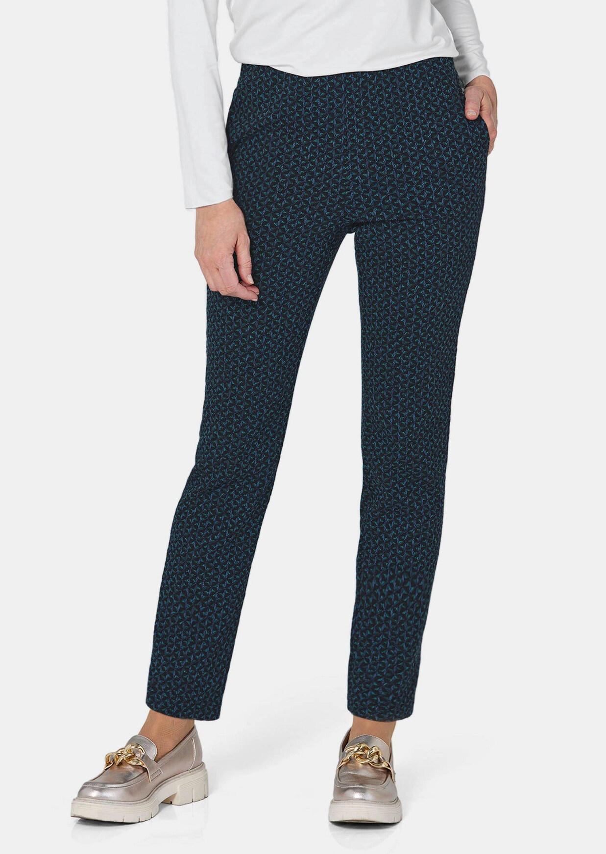 Jacquardhose mit Stretch