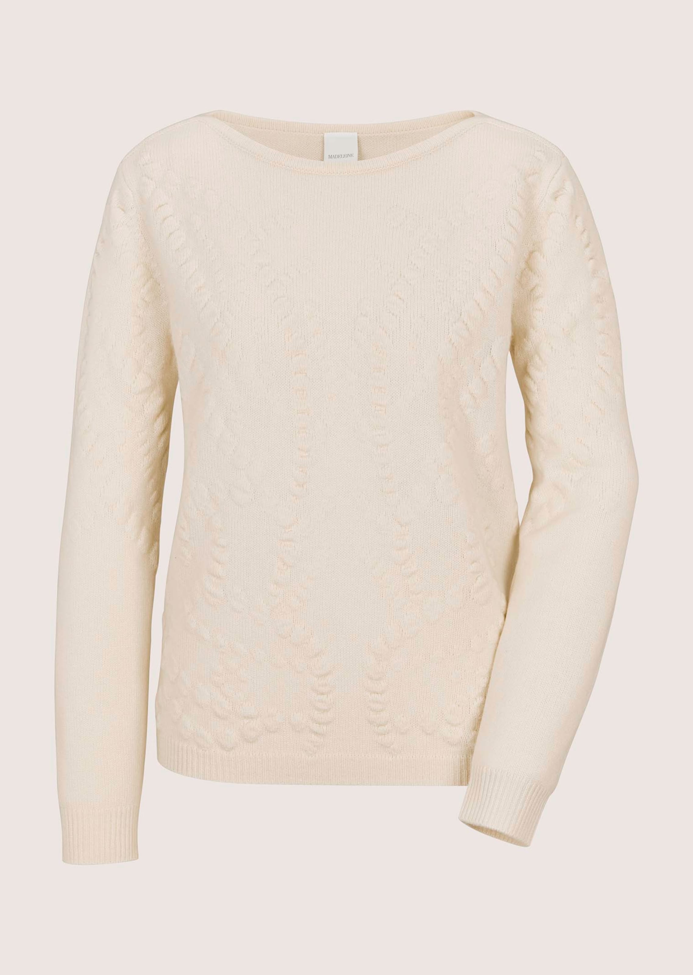 Jumper with cashmere and textured knit