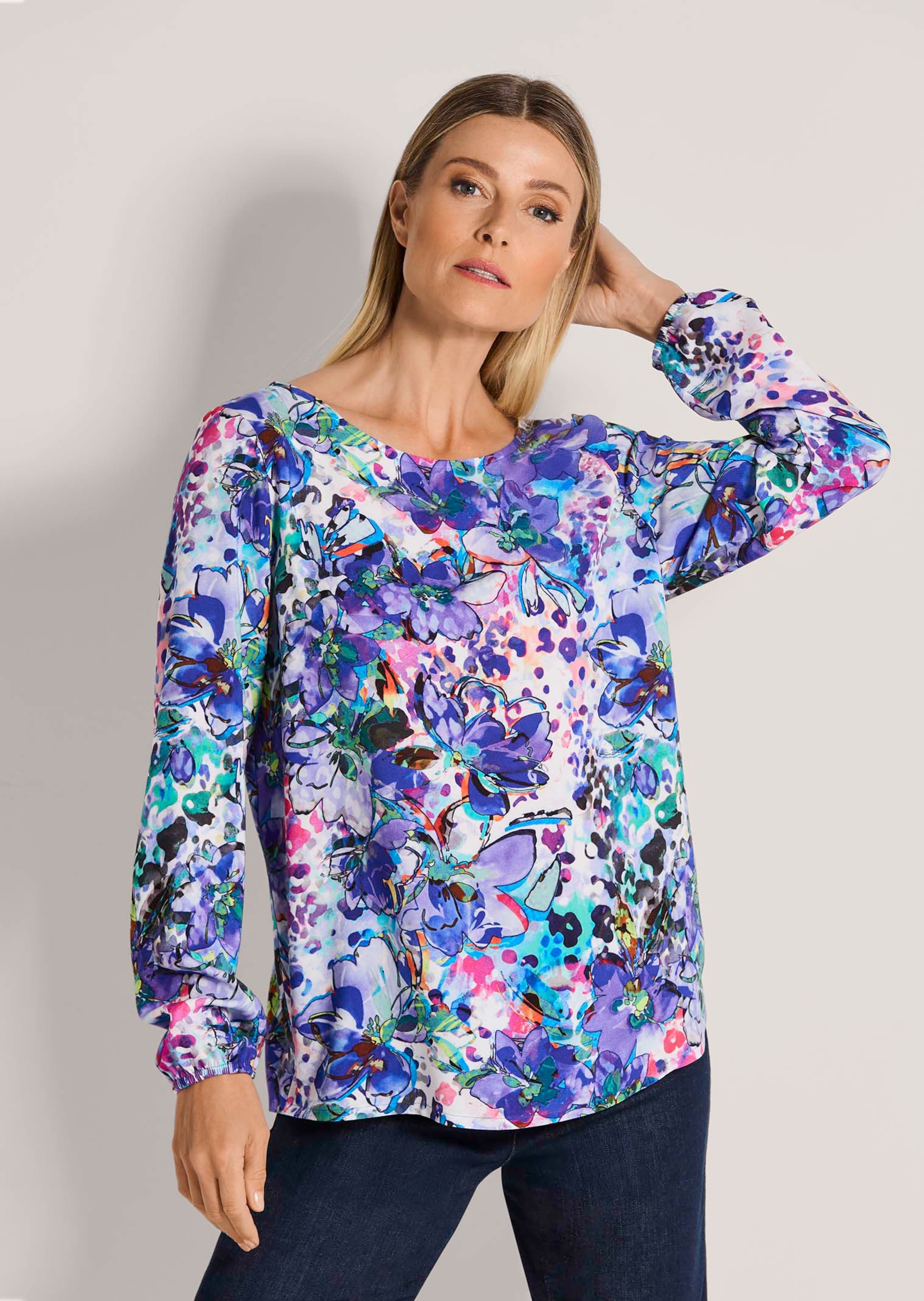 Blouse met bloemenprint