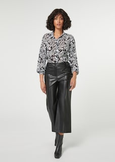 Bedruckte Bluse mit Plissee-Ärmeln thumbnail 3