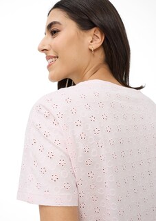 Shirt met ajourborduursel van puur katoen thumbnail 4