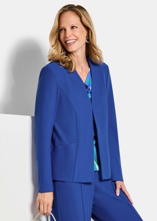 Blazer sans col tailleur en viscose stretch thumbnail 4