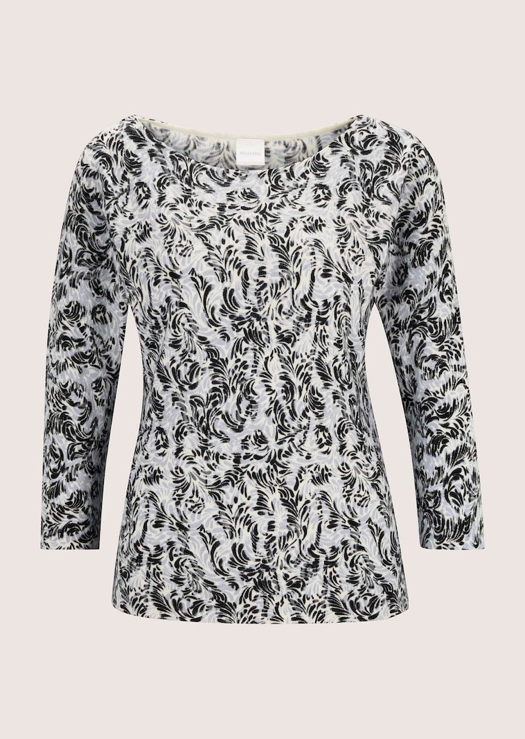 Kaschmirpullover mit Allover-Druck