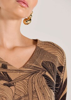 Kaschmir-Pullover mit Allover-Print thumbnail 6