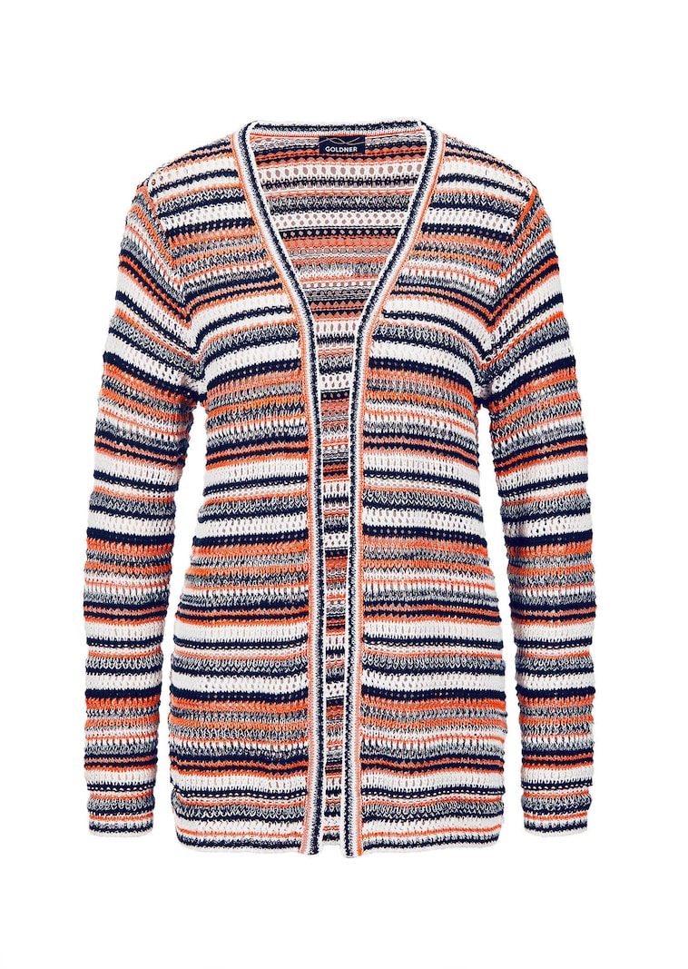 Veste en tricot avec motif à rayures