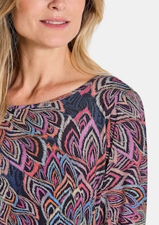 T-shirt en jersey avec imprimé de feuilles thumbnail 5
