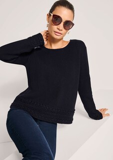 Rib knit jumper with cable detailing thumbnail 5