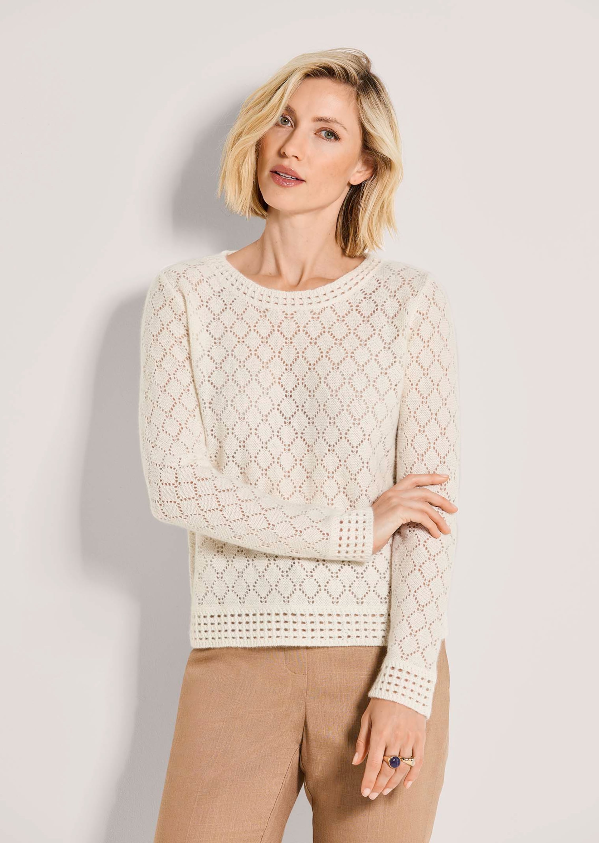 Pull en cachemire avec encolure bateau