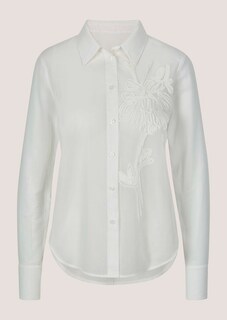 Transparente Baumwollbluse mit Stickerei thumbnail 7