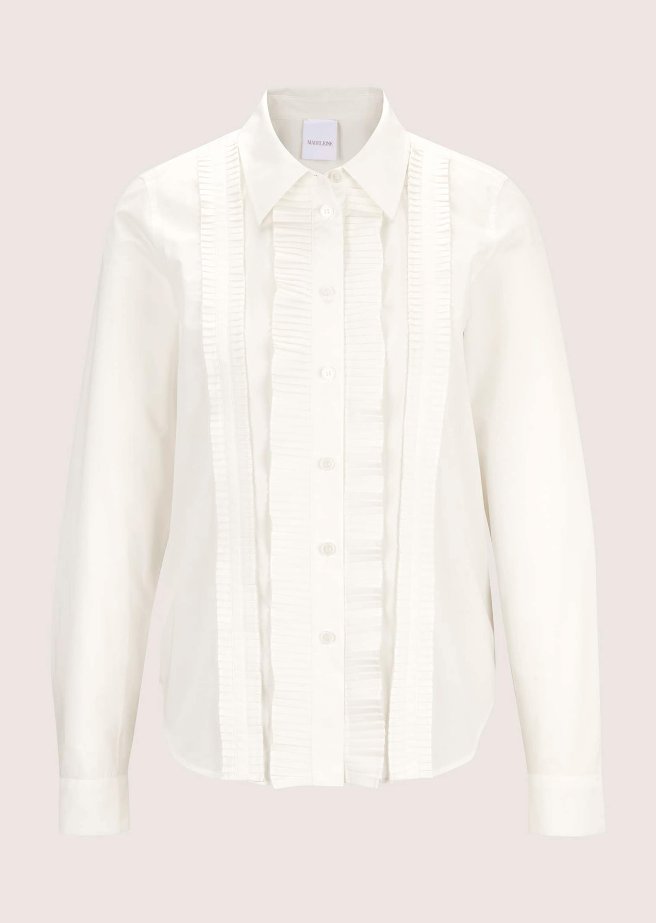Blouse featuring piping and pleated bands thumbnail 7