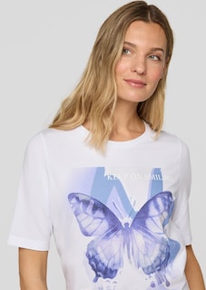 T-shirt avec motif de papillons ornées de pierres scintillantes thumbnail 4